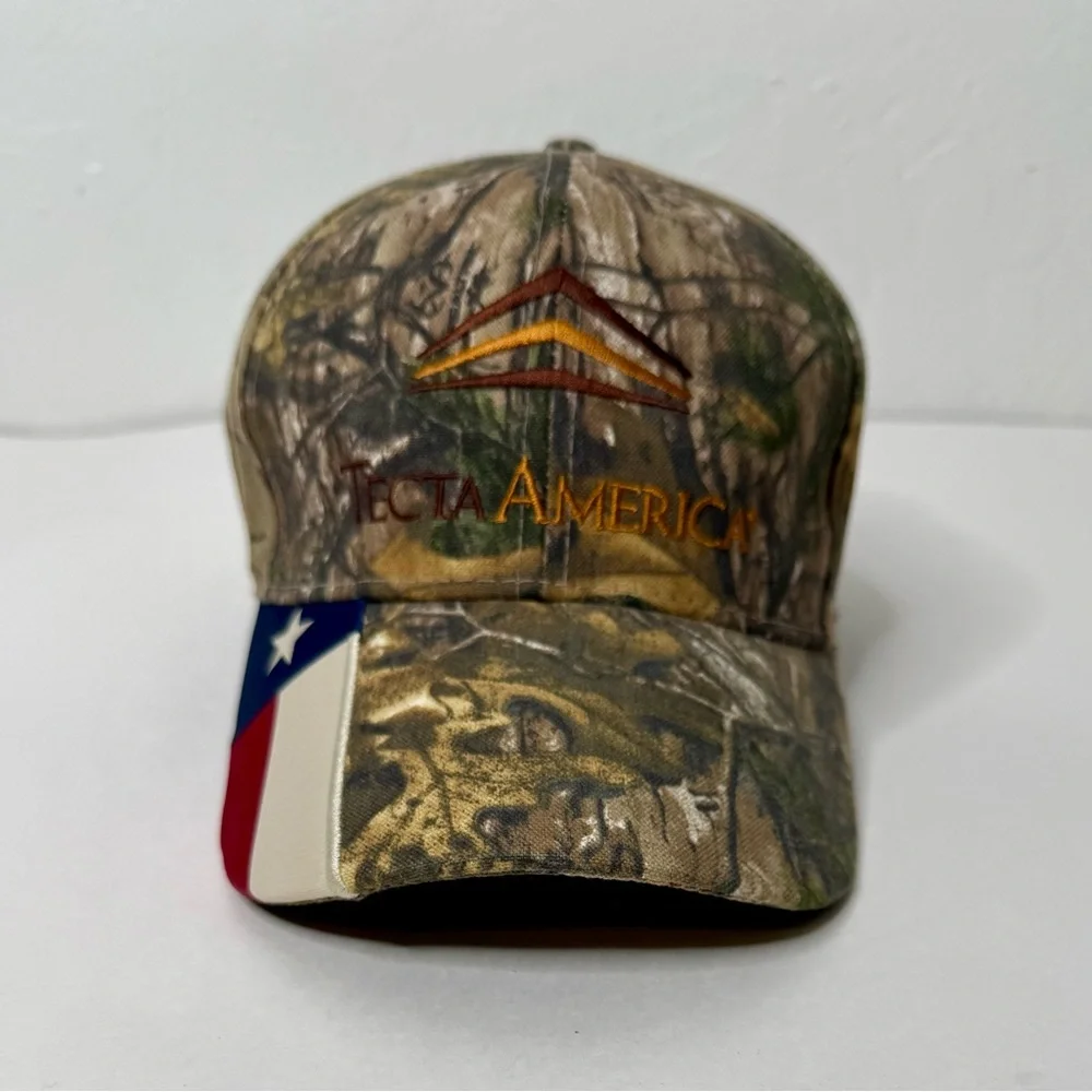 Real Tree Texas Flag Camouflage Tecta America Hat Adjustable Hunting Outdoors OS